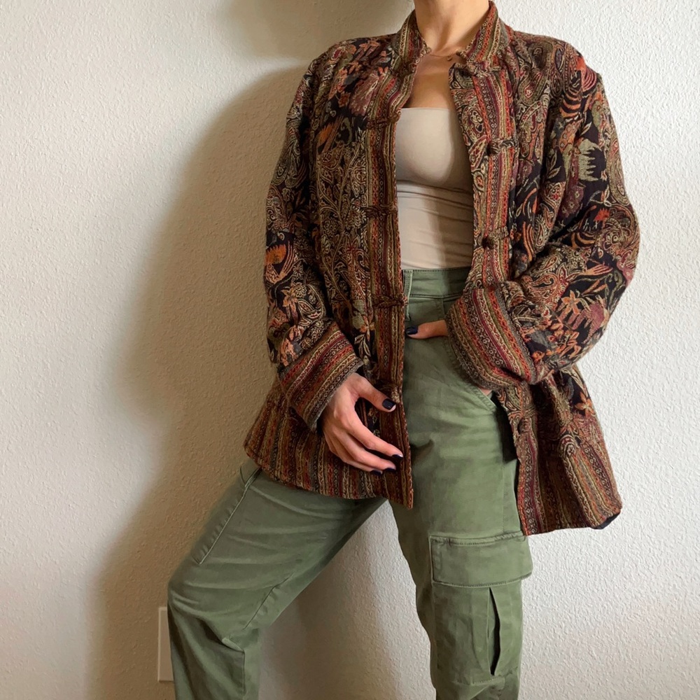 SOLD mid 00s paisley “patchwork” coat